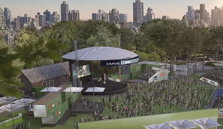 Il Summerstage di Central Park nel rendering del progettista